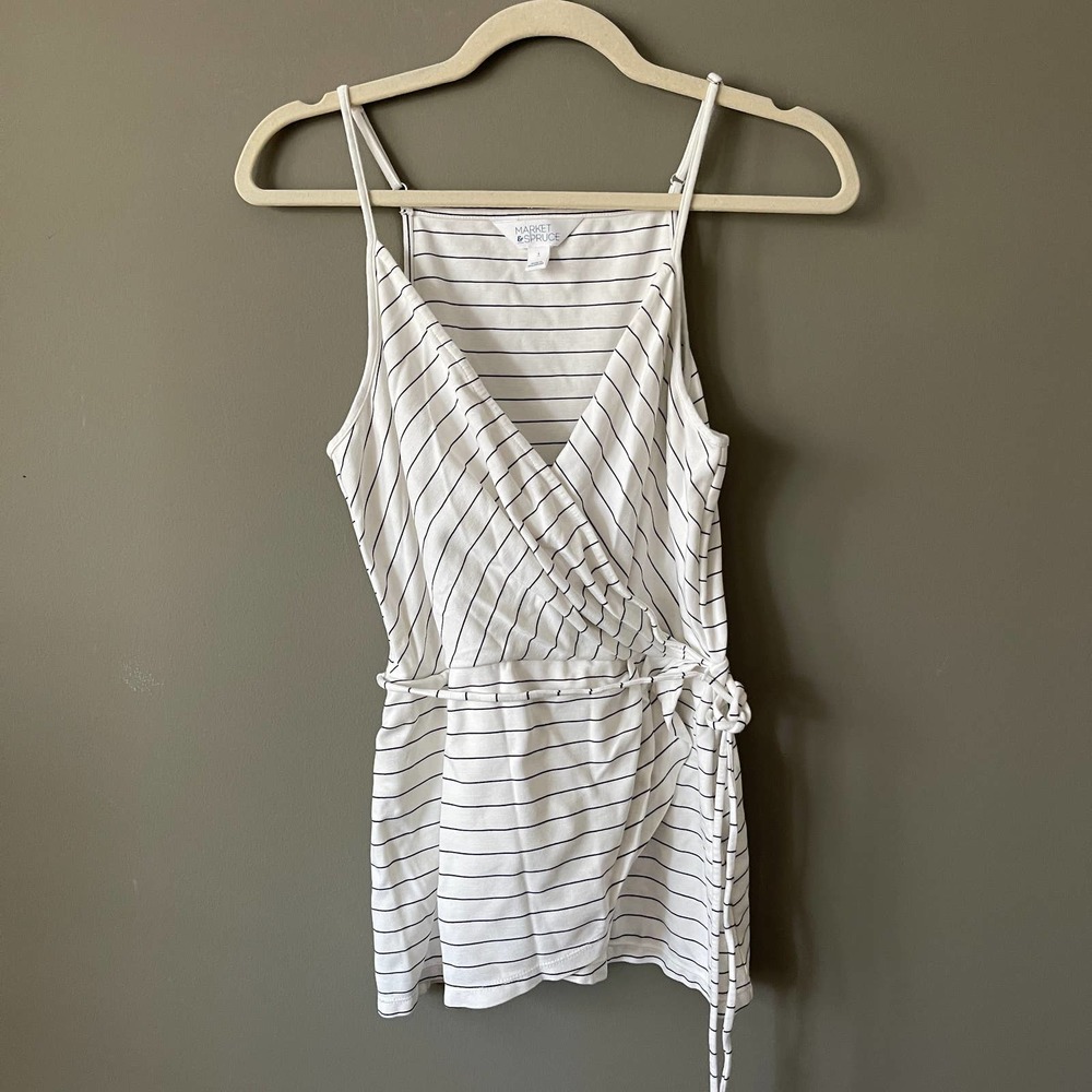 Market & Spruce Vienna Faux Wrap Top